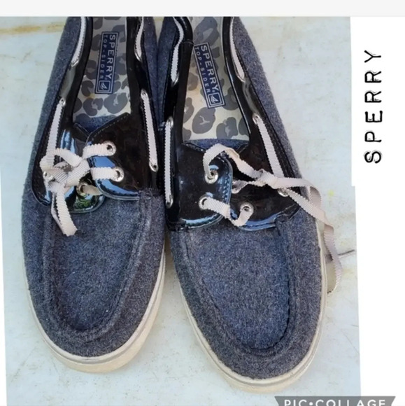 Sperry Gray and‎ Black Topsiders 9.5 - Picture 1 of 6